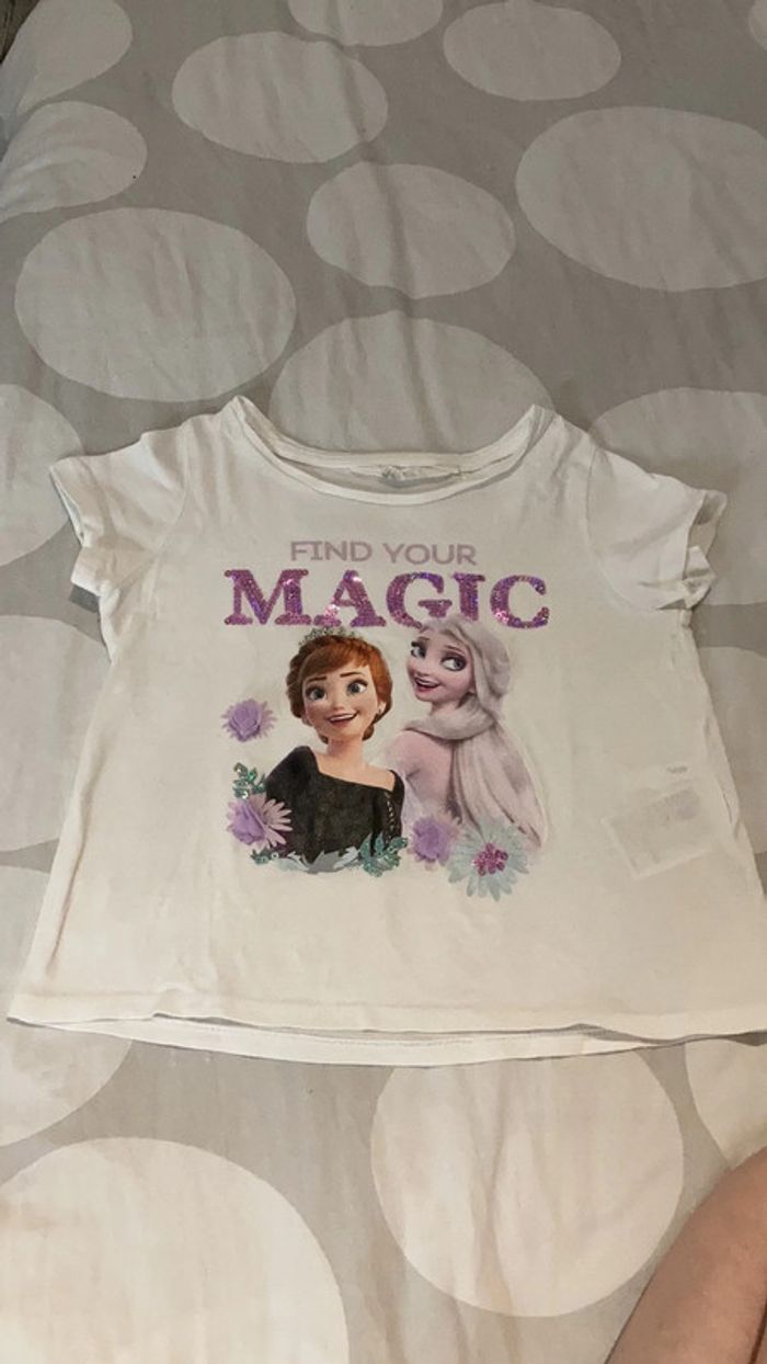 Tee shirt fille reine des neiges