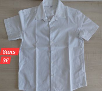 Chemise blanche garçon 8ans
