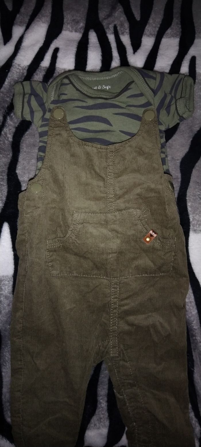 Ensemble bodie salopette kaki - photo numéro 2