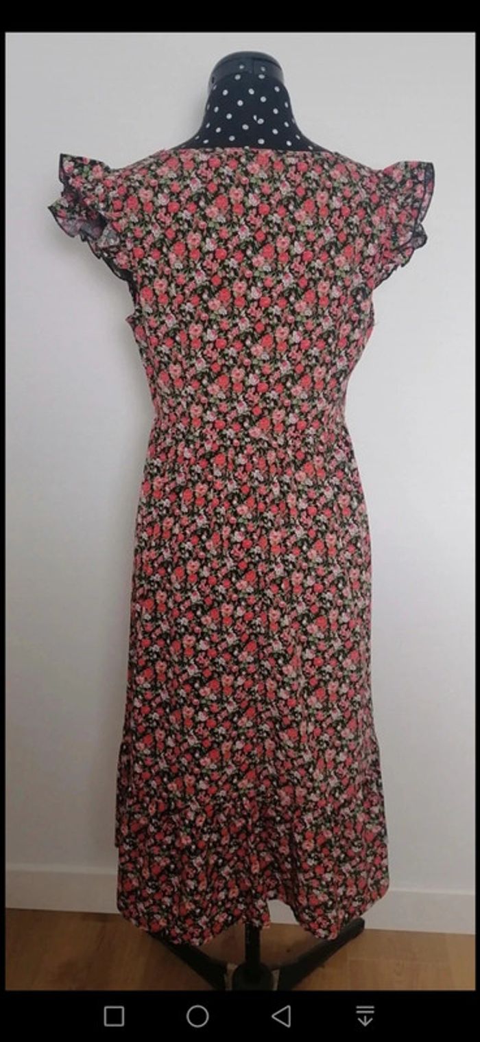 Robe longue à fleurs noir rouge Taille S/M - photo numéro 6