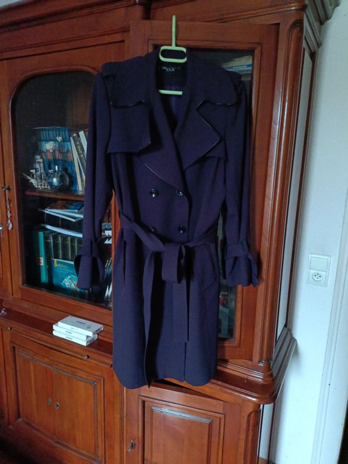 Trench veste violet un jour ailleurs