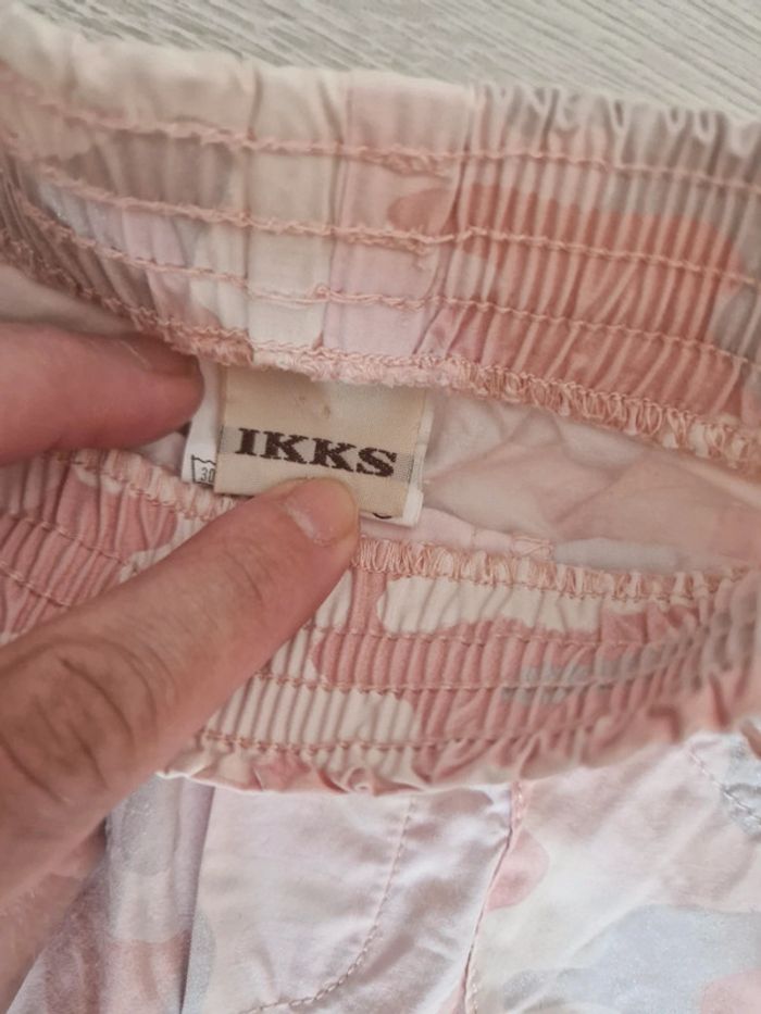 Pantacourt / bermuda militaire rose IKKS đ12 moisđ - photo numĂ©ro 4
