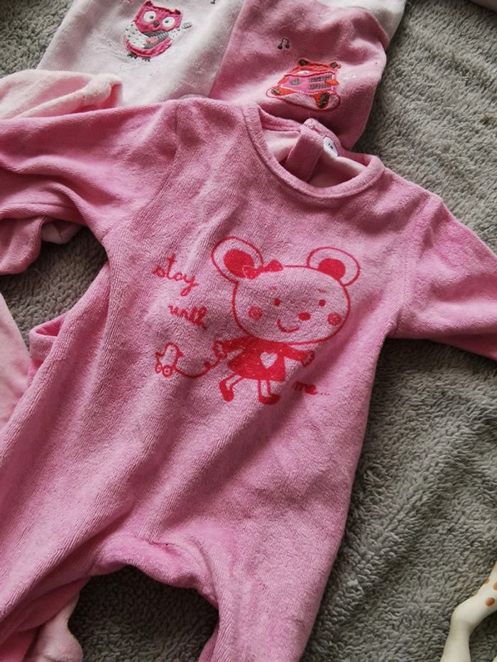 Lot 3 Pyjamas polaire Tex 1mois - photo numéro 4