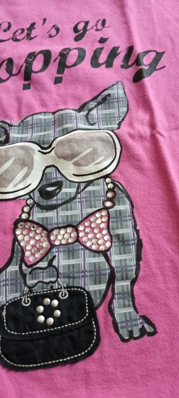 T-shirt rose - photo numéro 2