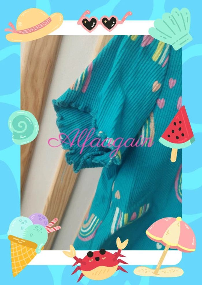 T-shirt court bleu Kiabi neuf 10ans - photo numéro 4