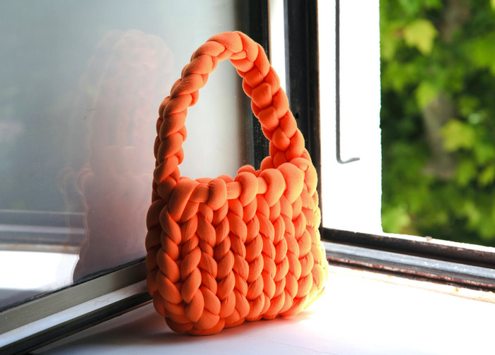 Sac en crochet grande mailles - photo numéro 4