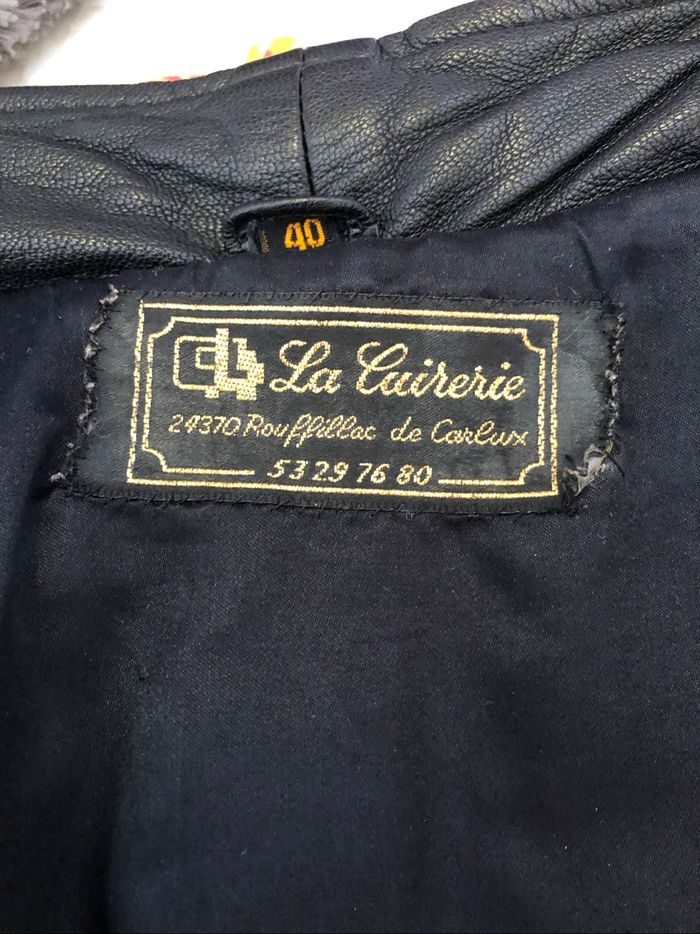 Manteau noir en cuir - photo numéro 5