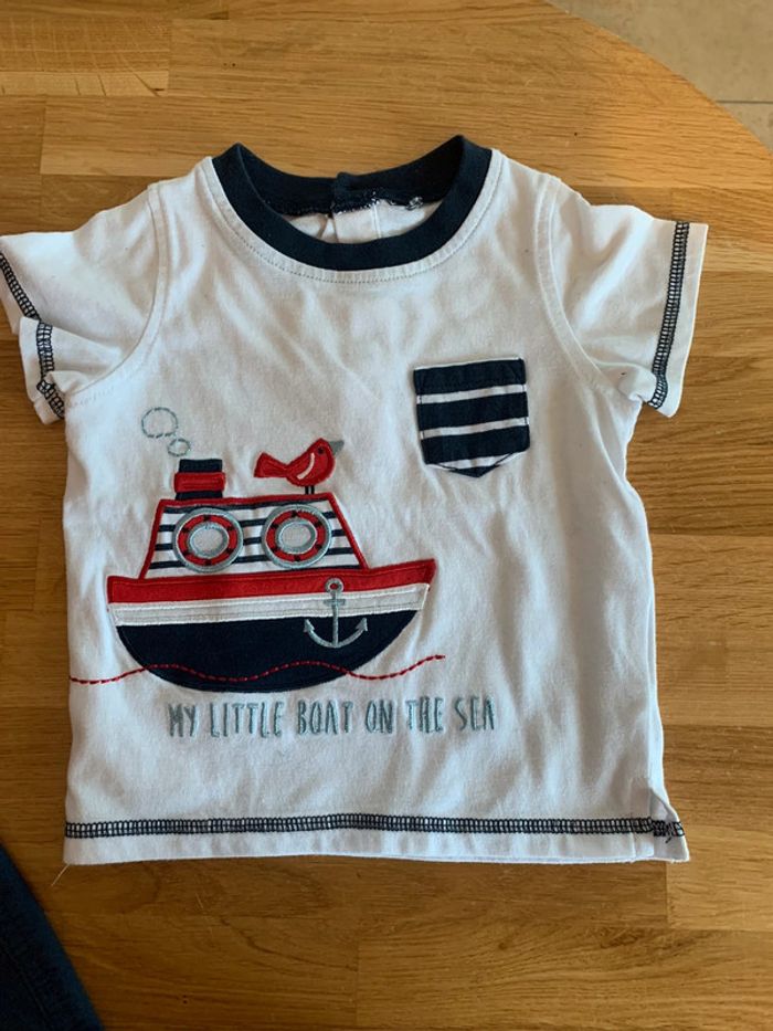 Ensemble Tee shirt + bermuda 6 mois - photo numéro 2