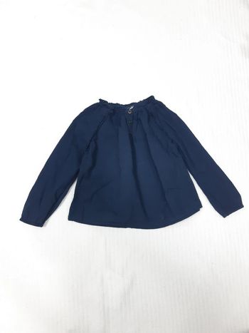 Blouse manches longues bleu marine