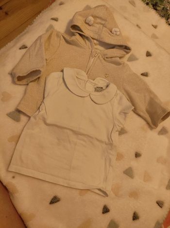 Veste + haut longue manche