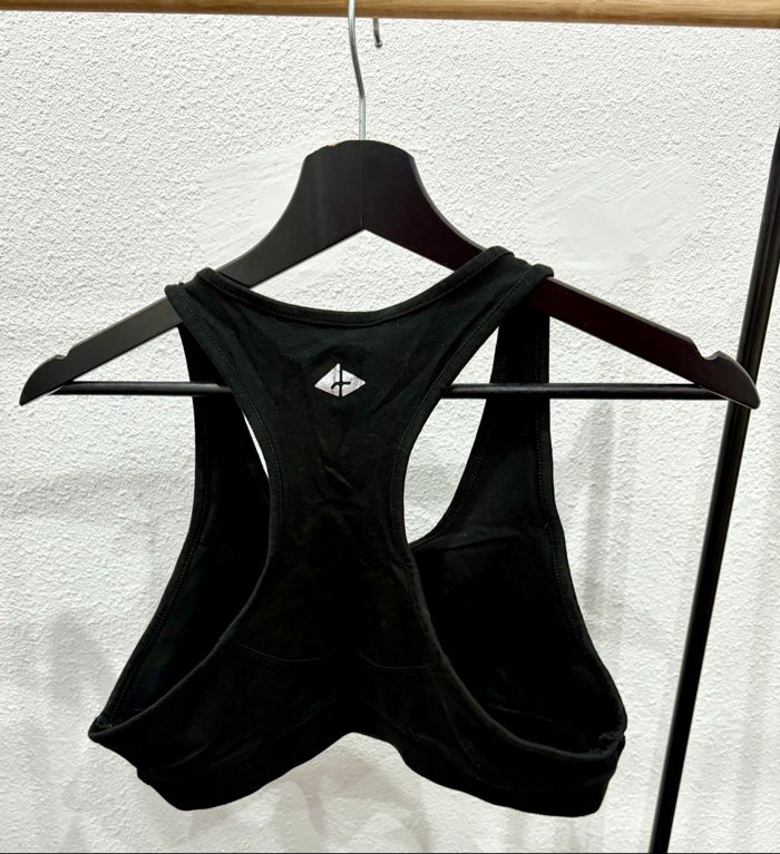 Brassière de sport noire Athlitech en coton - Taille L - photo numéro 3