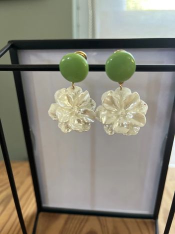Boucle pour oreilles, non percé, fleurs