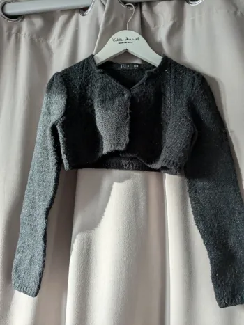 Gilet court noir pailleté