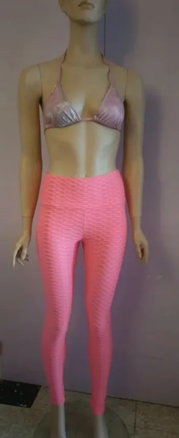 Legging rose flashy femme