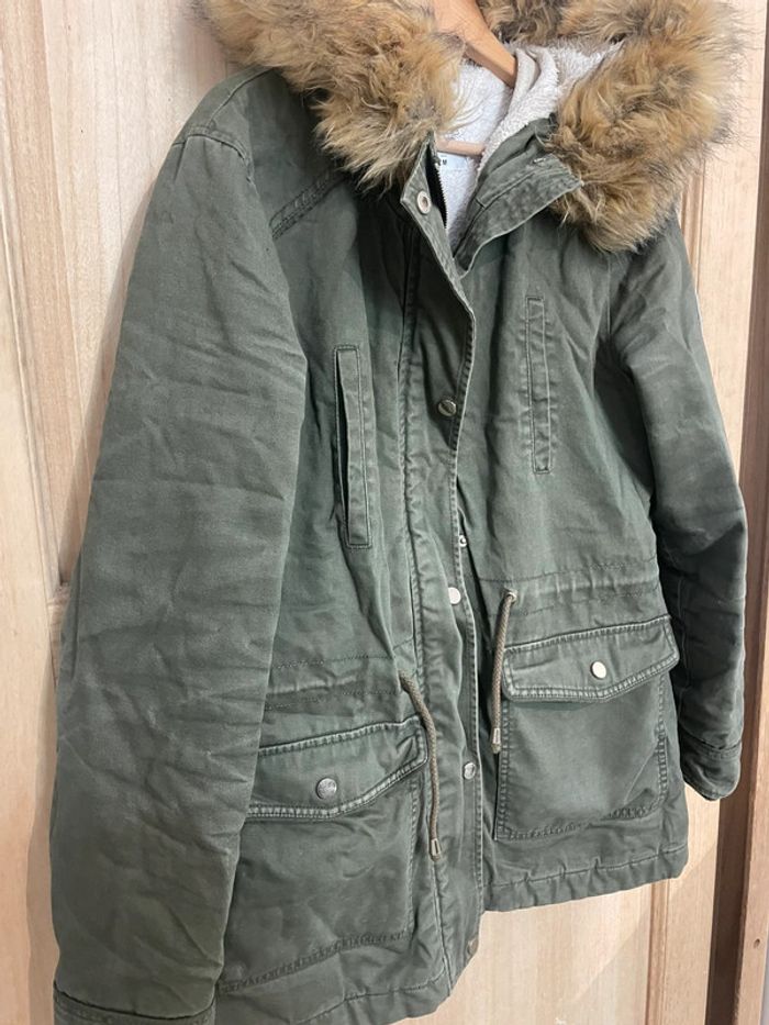 Parka kaki doublée fourrure style army - Gemo - Taille M - photo numéro 11