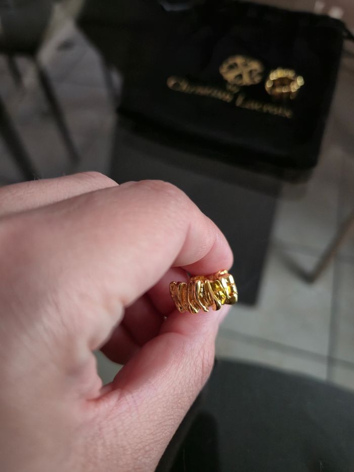 Boucles d'oreilles dorées cxl by Christian Lacroix - photo numéro 8