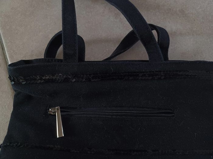 Sac à main en tissu coton épais et sequins - photo numéro 2