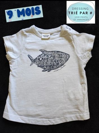 Tee shirt manches courtes 9 mois