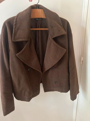 Manteau à boutons marron shein