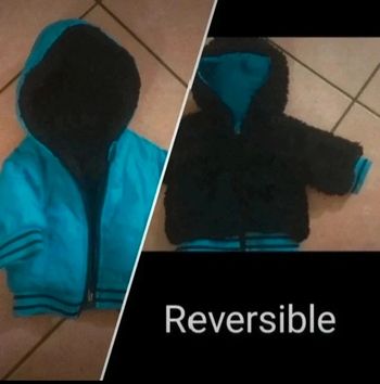 Manteau chaud pour l'hiver moumoute reversible 0-3 mois