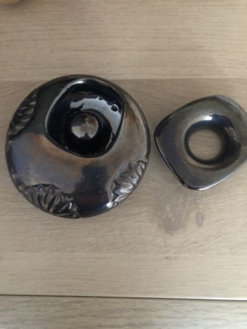 Cendrier noir brillant