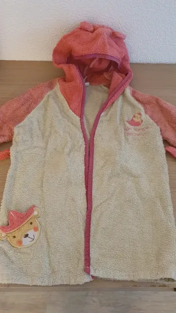 Peignoir éponge bain fille 24 mois 2 ans 3 ans  86 cm
