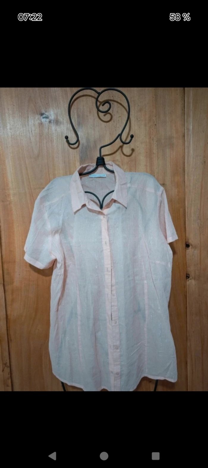 Chemisier avec petit fil d'argent taille 44