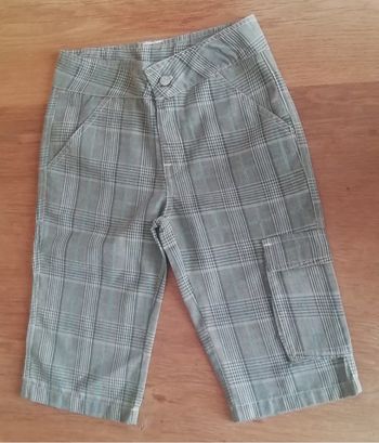 Bermuda 10 ans  gris à carreaux