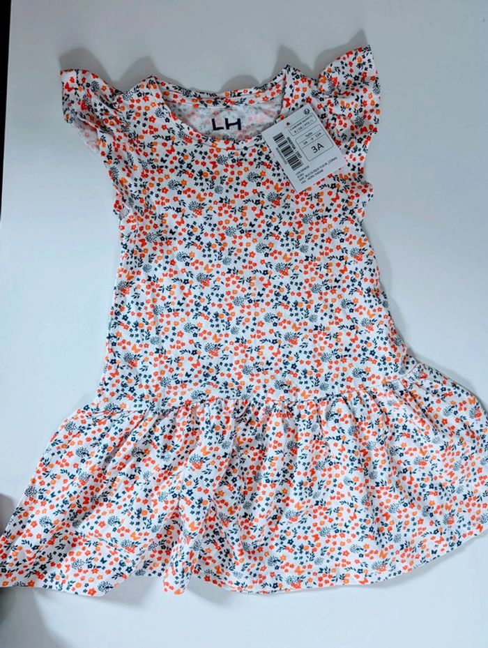 Robe imprimée floral La Halle 3 ans neuf