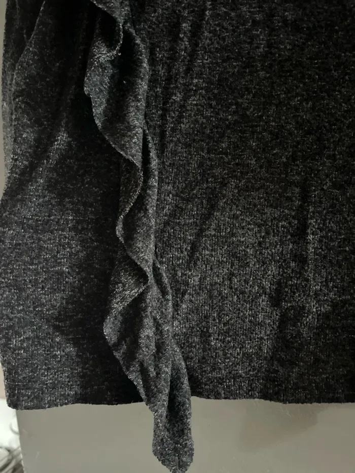 Pull noir chine basics en S - photo numéro 3