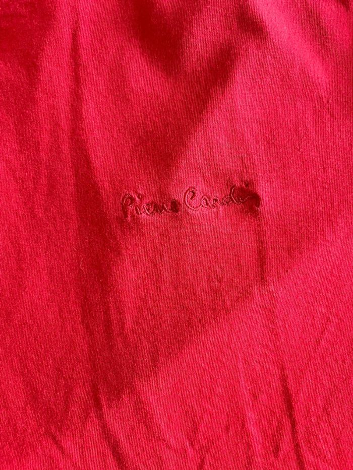 T-shirt coton manches courtes rouge , col rond homme Pierre Cardin taille M - photo numéro 5