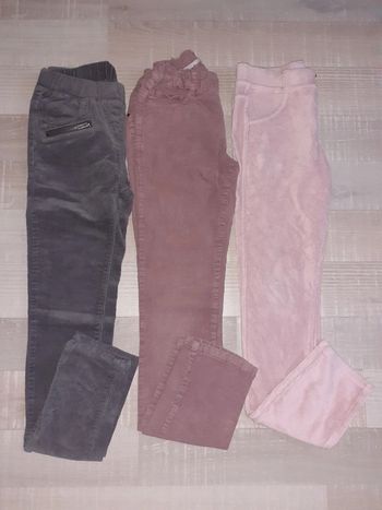 Lot de 3 pantalons velours hiver 12 ans