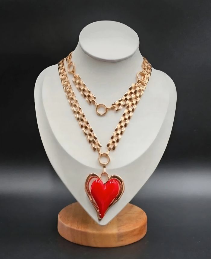 Collier double chaîne Coeur Neuf - photo numéro 2
