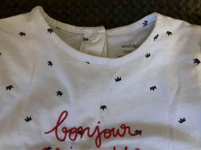 Tee shirt manches courtes Bonjour Princesse - photo numéro 5