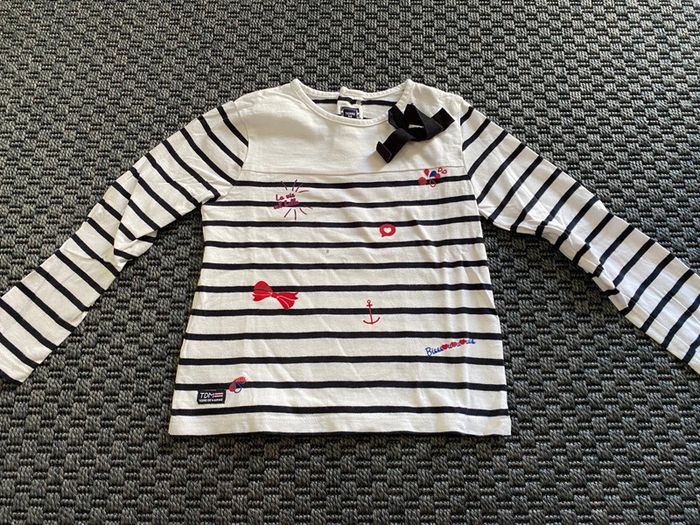 T shirt manches longues marin