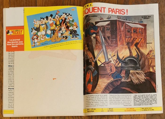 Ancien journal de mickey avec cadeau disney star Bernard et Bianca 1987 N°1851 vintage - photo numéro 11