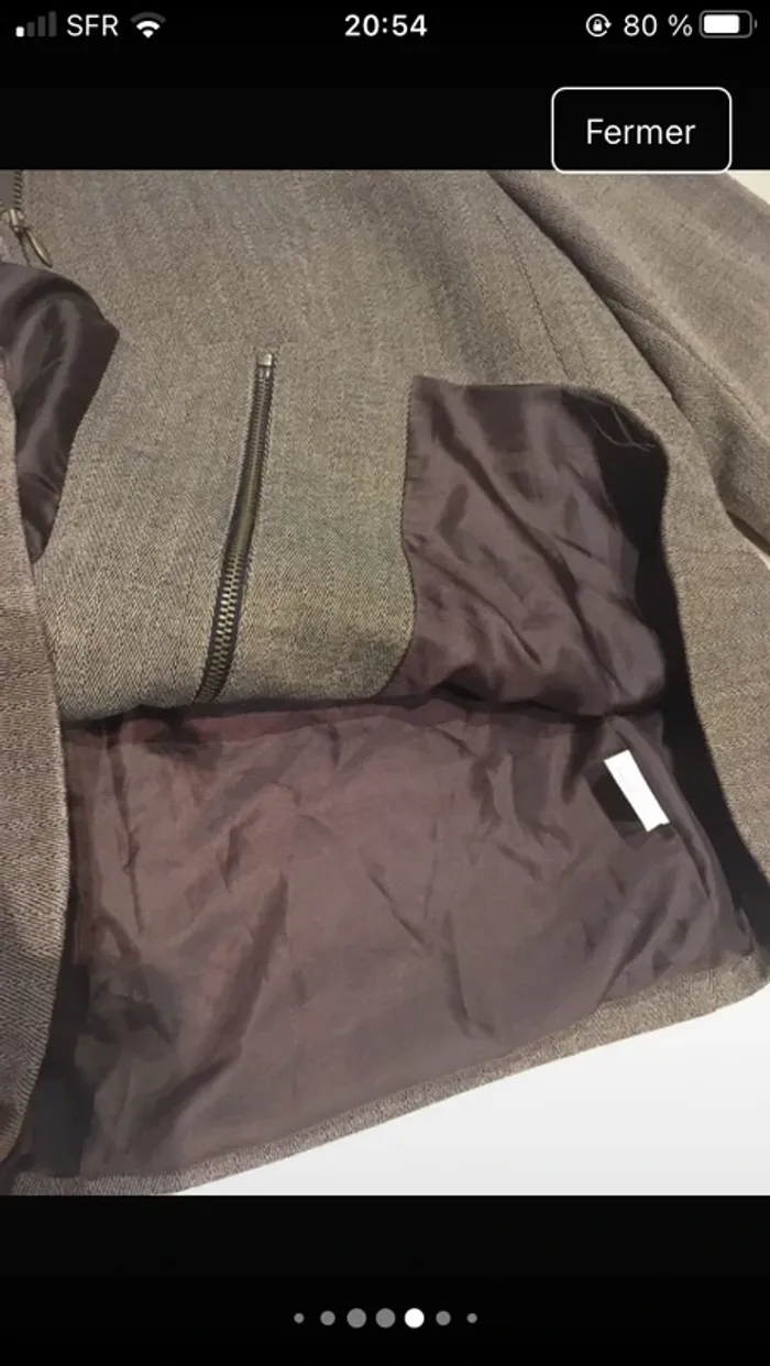 Superbe blazer tout doublé moderne et sophistiqué de chez Jacqueline Riu en 42 excellent état - photo numéro 7