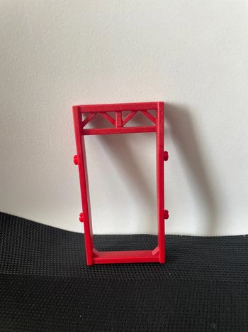 Playmobil ossature bois pas de porte rouge 6x12cm gris château forteresse du dragon rouge 3269