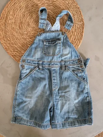 Salopette short en jean Bout Chou 24 mois