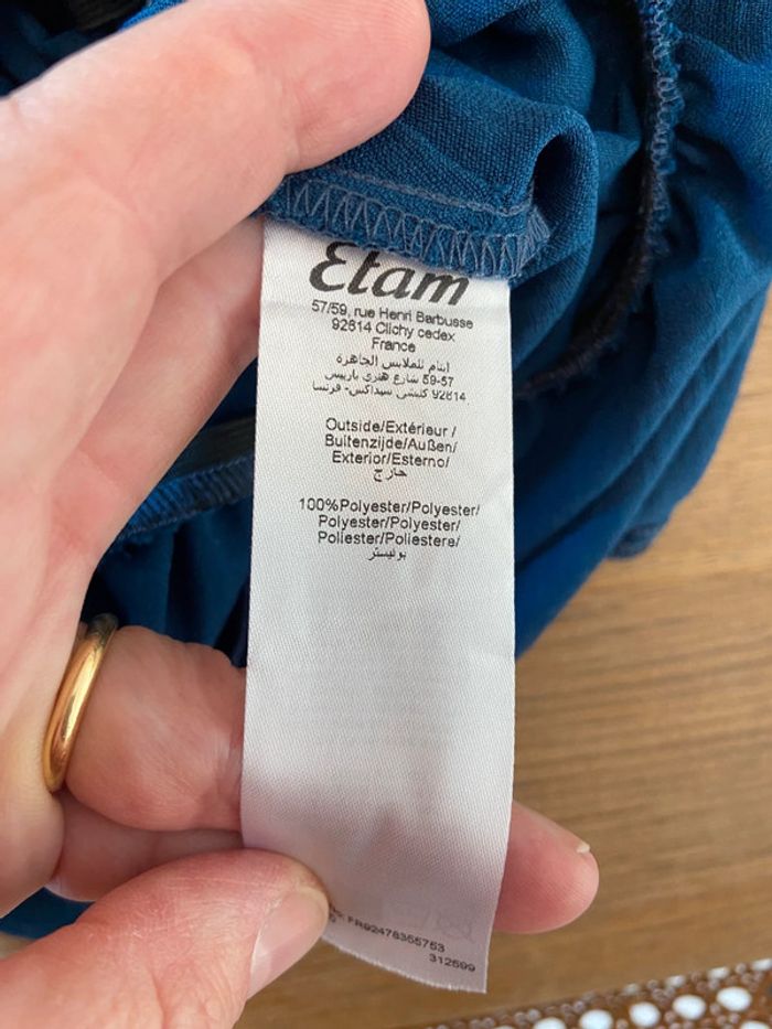 Combi short bleue fines bretelles Etam taille 36 - photo numéro 5