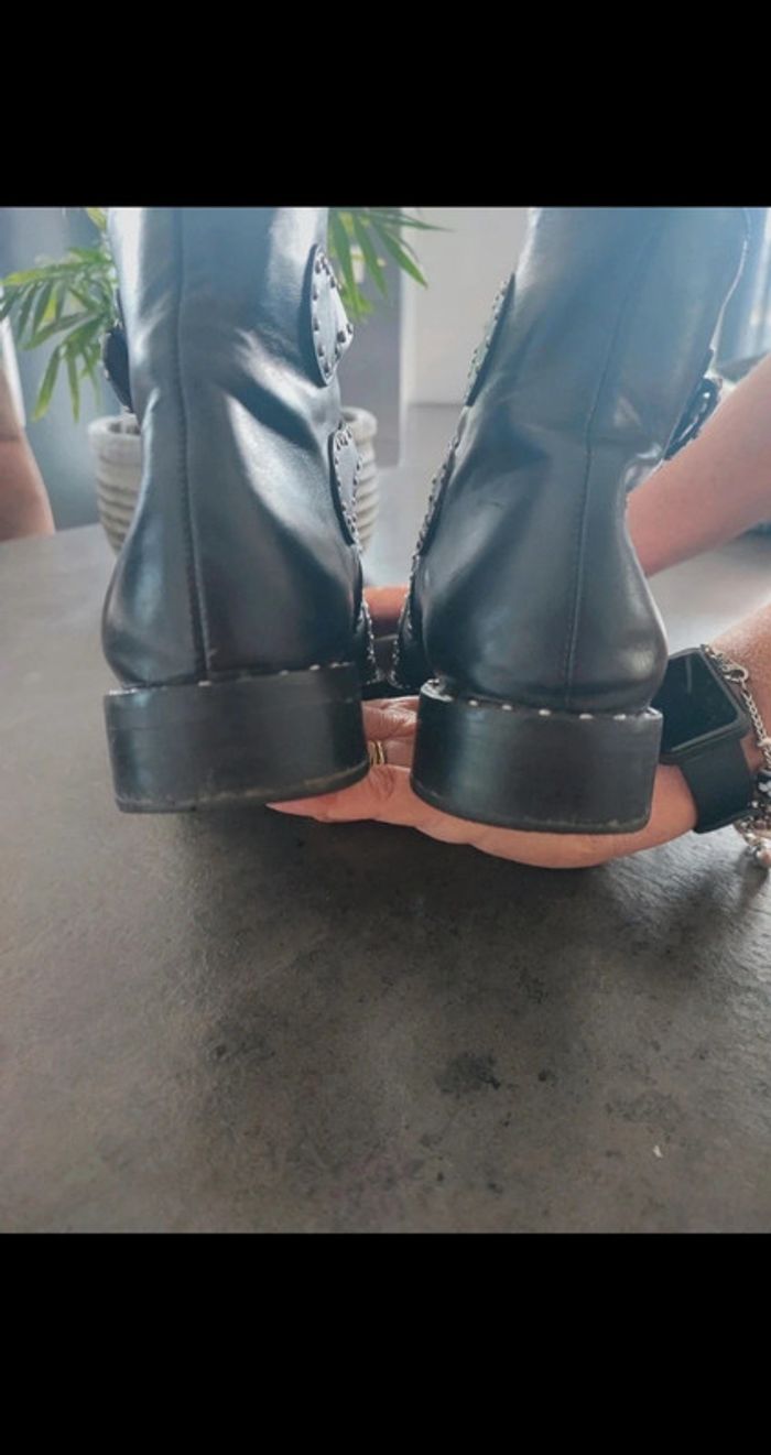 Bottines boucles et clous cuir noir Jessica Buurman - photo numéro 6