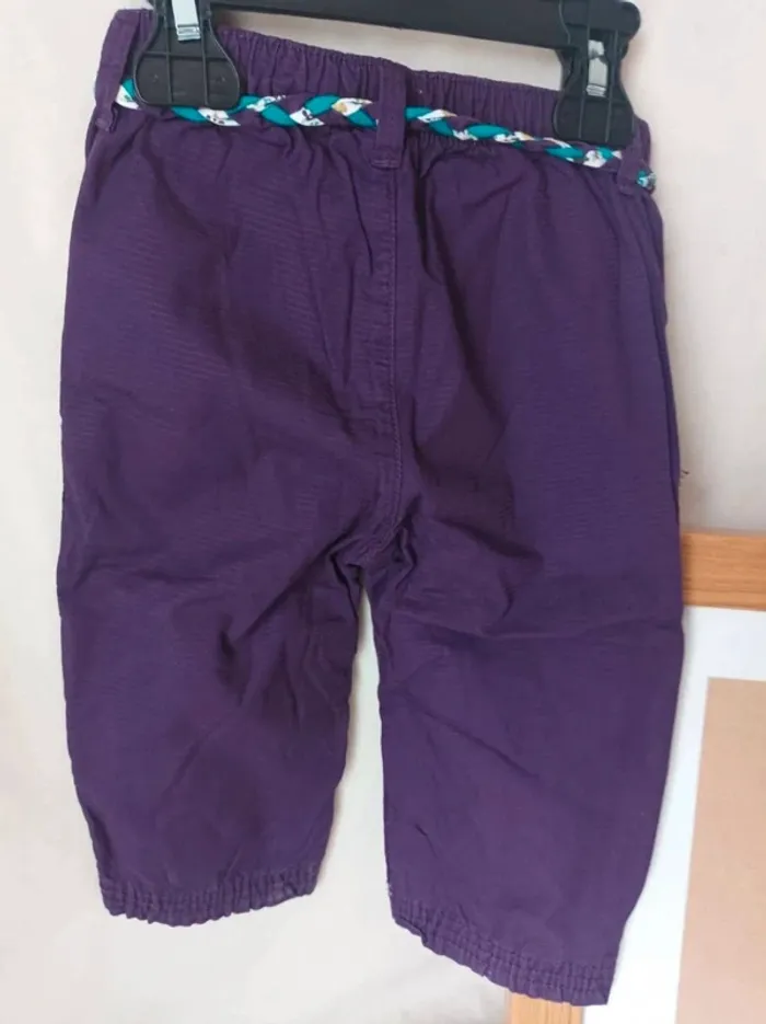 Superbe pantalon violet de la marque La Compagnie des Petits - taille 18 mois. - photo numéro 3