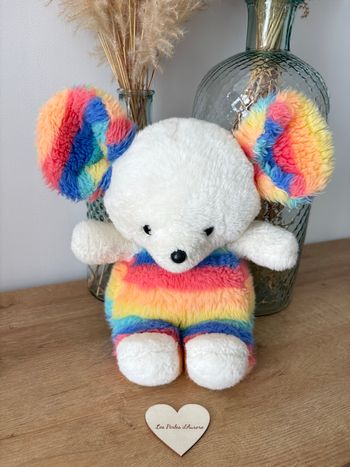 Rare souris vintage arc en ciel Ajena 