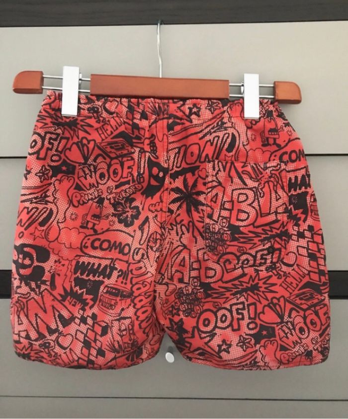 garçon short de bain tribord 10 ans avec filet intérieur rouge à motifs - photo numéro 4