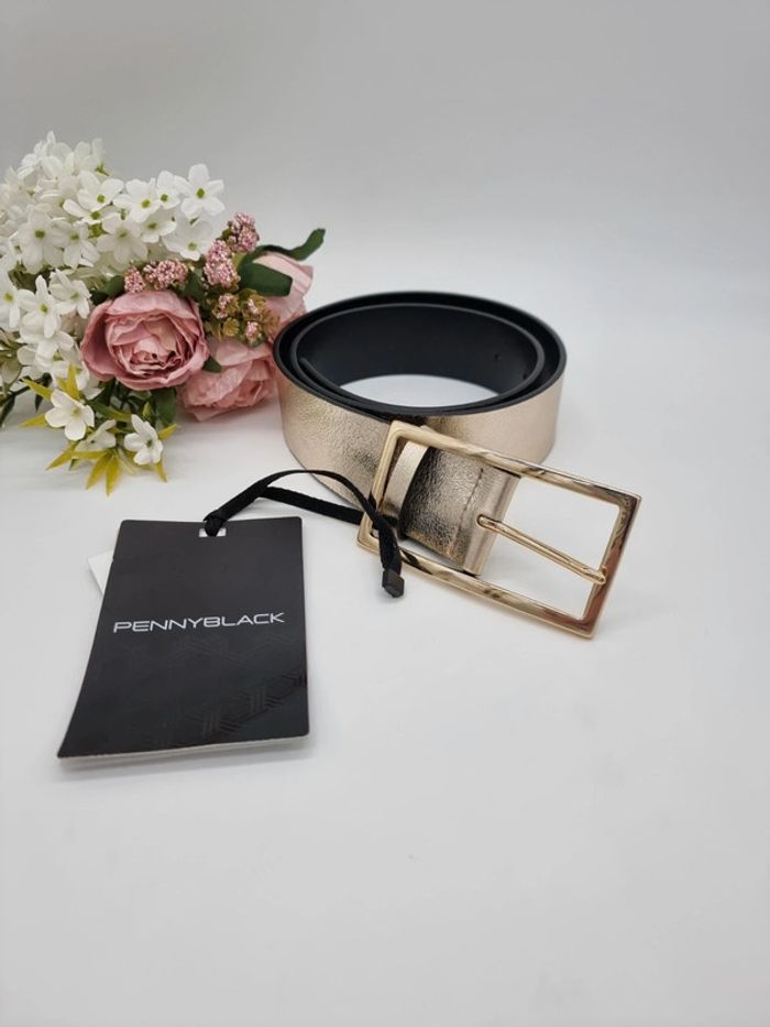 Pennyblack ceinture femme or cuir de veau * taille M *