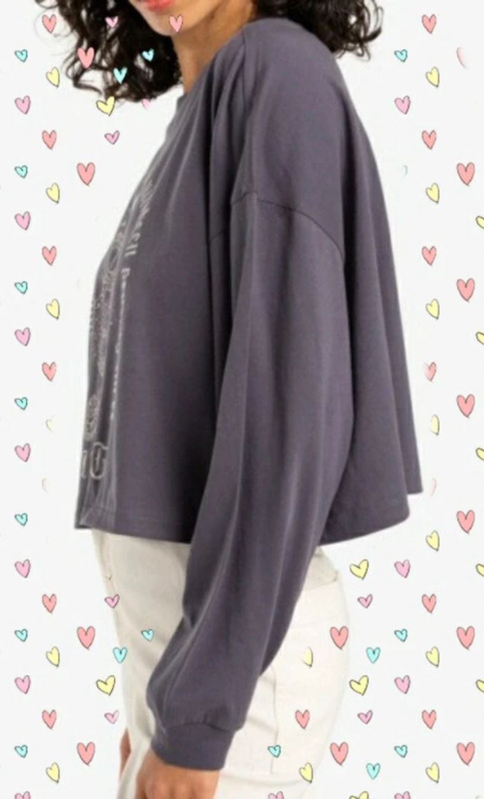Tee-shirt oversize manches longues Violet/Lila Billabong - photo numéro 6