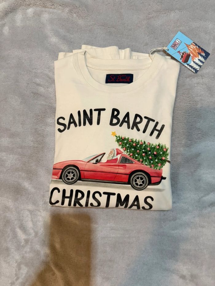 MC2 Saint Barth - Tee-shirt manches longues "Christmas Ferrari" Beige, taille M
