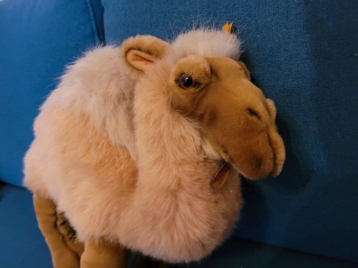 RARE Peluche ancienne Dromadaire Molly Steiff doudou chameau debout collection 45cm - photo numéro 2