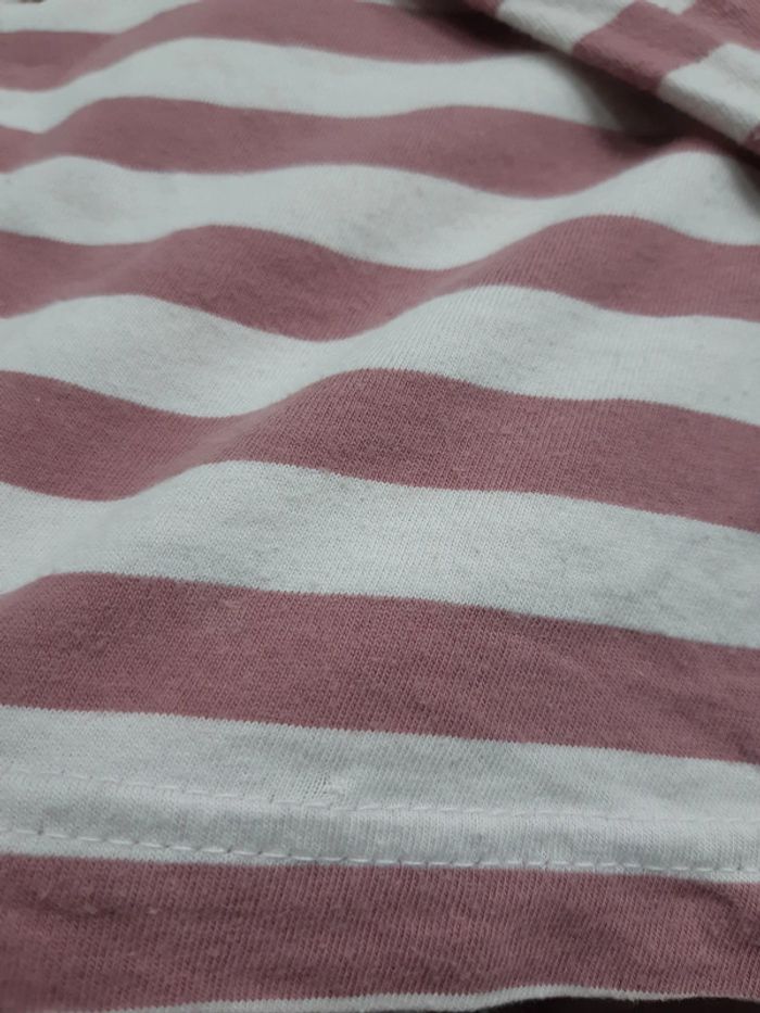 Haut manches longues rayé Vynil Fraise 4 ans - photo numéro 3