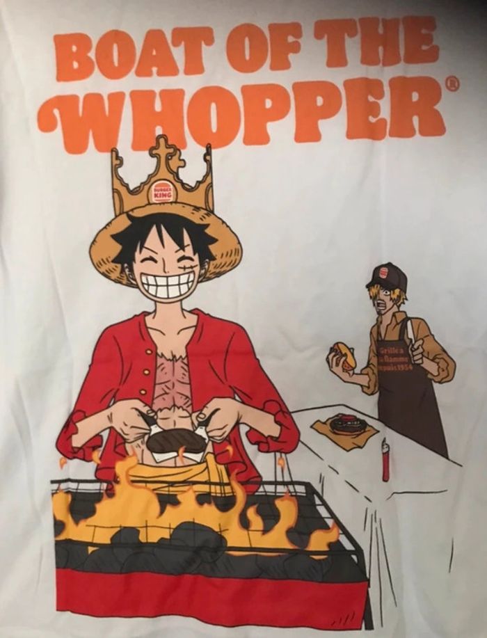 T-shirt One Pièce Burger King collector en taille M - photo numéro 4